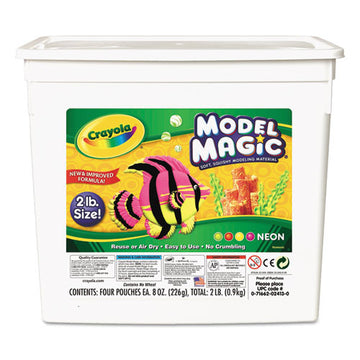 Crayola® Model Magic Modeling Compound, 8 Oz Packs, 4 Packs, Blue, Red, White, Yellow, 2 Lbs freeshipping - TVN Wholesale